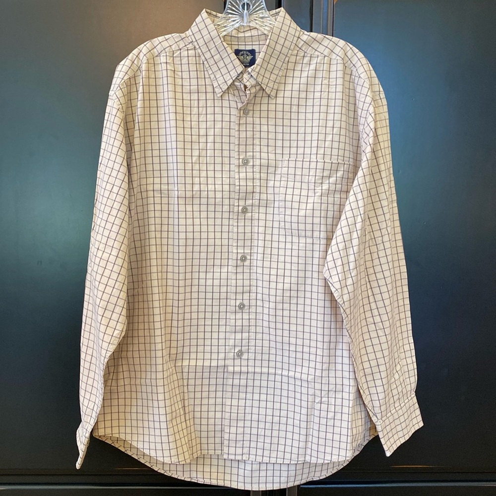 DOCKERS STRETCH Long Sleeve Men's Dress Shirt Size L